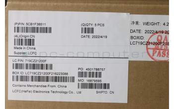 Lenovo 5CB1F38511 COVER Upper Case ASM_SPA L82RF SG w/RGB