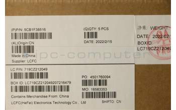 Lenovo 5CB1F38516 C-Cover with keyboard,UK English,Storm Grey,RGB Backlight