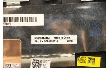 Lenovo 5CB1F38516 C-Cover with keyboard,UK English,Storm Grey,RGB Backlight