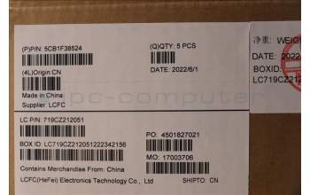 Lenovo 5CB1F38524 COVER Upper Case ASM_ENG L82RF SG w/WH