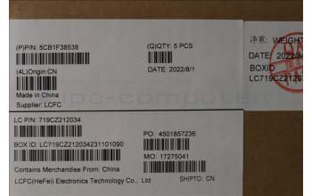 Lenovo 5CB1F38538 COVER Upper Case ASM_LA SPA L82RF SGw/WH