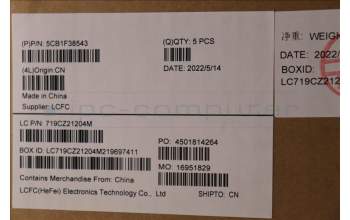 Lenovo 5CB1F38543 COVER Upper Case ASM_SPA L82RF SG w/WH