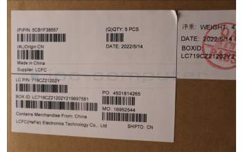 Lenovo 5CB1F38557 C-Cover with keyboard,US English Euro,Blue Backlight