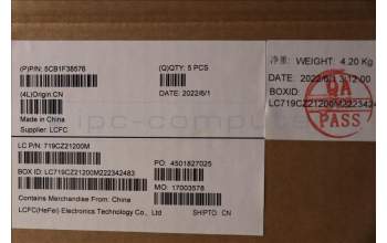 Lenovo 5CB1F38576 COVER Upper Case ASM_SWS L82RF ST w/BU