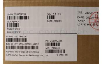 Lenovo 5CB1F38700 COVER Upper Case ASM_EUROENGL82RBCLGYRGB