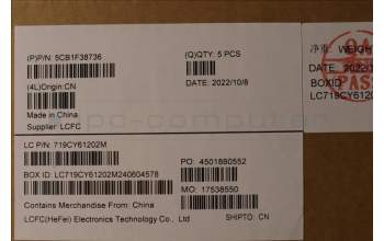 Lenovo 5CB1F38736 COVER Upper Case ASM_LA SPA L82RBCLGYRGB