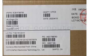 Lenovo 5CB1F38755 COVER Upper Case ASM_EURO ENG L82RB STGY