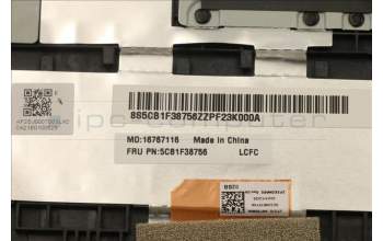 Lenovo 5CB1F38756 COVER Upper Case ASM_FRA L82RB STGY