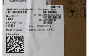 Lenovo 5CB1H18275 C-Cover with keyboard,US English Euro