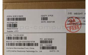 Lenovo 5CB1H18433 COVER Upper Case ASM_KOR L82S0 ST w/BU