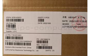 Lenovo 5CB1H22872 COVER Upper Case ASM_LA SPA L82RC CLGY