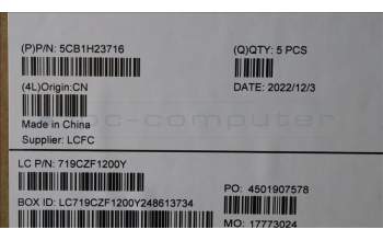 Lenovo 5CB1H23716 COVER Upper Case ASM_RUS L82LU GREY