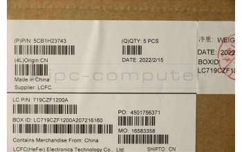 Lenovo 5CB1H23743 C-Cover with keyboard, Czech Slovakian, Oatmeal, UK