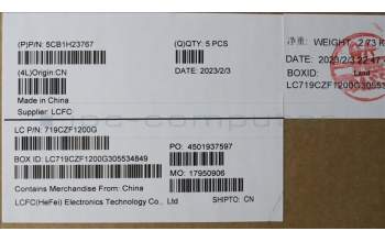 Lenovo 5CB1H23767 COVER Upper Case ASM_TUR L82LU OAT