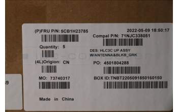 Lenovo 5CB1H23785 COVER Upper Case ASM_GRE C 82UD BL