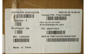 Lenovo 5CB1H23790 C-Cover with keyboard, Arabic, Backlight, US