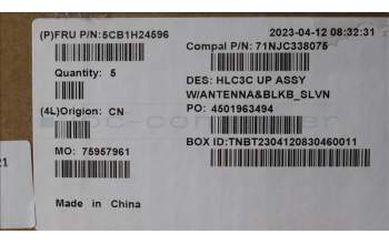 Lenovo 5CB1H24596 COVER Upper Case ASM_SLV C 82UD BL