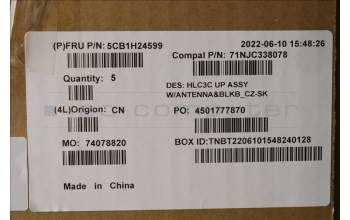 Lenovo 5CB1H24599 COVER Upper Case ASM_CZE/SLK C 82UD BL