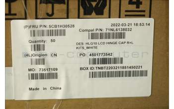 Lenovo 5CB1H30528 COVER Hinge Cover C 82S9 R+L White