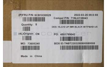 Lenovo 5CB1H30529 COVER Upper Case ASM_ENG C 82S9 BLA