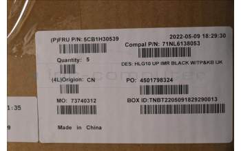 Lenovo 5CB1H30539 COVER Upper Case ASM_UKE C 82S9 BLA