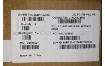 Lenovo 5CB1H30546 COVER Upper Case ASM_NORDIC C 82S9 BLA