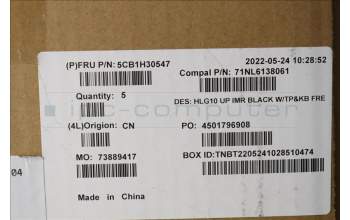 Lenovo 5CB1H30547 COVER Upper Case ASM_FRA C 82S9 BLA