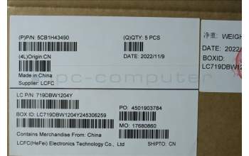 Lenovo 5CB1H43490 COVER Upper Case ASM_UKE L82RJ FP AG BL