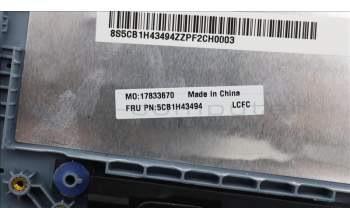 Lenovo 5CB1H43494 COVER Upper Case ASM_UKE L82RJ FP MB