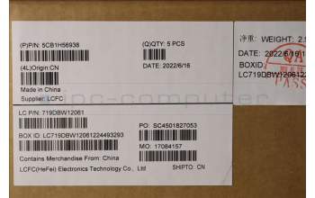 Lenovo 5CB1H56938 COVER Upper Case ASM_POR L82RJ NFP AG