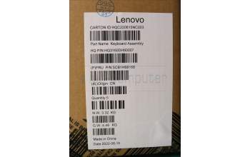Lenovo 5CB1H68158 COVER Upper Case ASM_GREH21CYFPARGYET