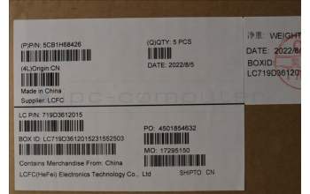 Lenovo 5CB1H68426 C-Cover with keyboard,English,Cloud Grey