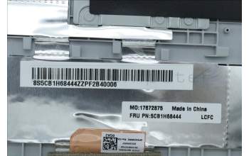 Lenovo 5CB1H68444 C-Abdeckung mit Tastatur, Portugiesisch, Wolkengrau, Weiße Hintergrundbel.