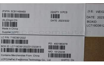 Lenovo 5CB1H68469 COVER Upper Case ASM_HUN L82RD SG RGB