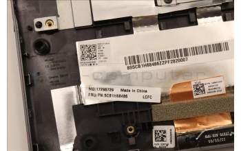 Lenovo 5CB1H68486 C-Cover with keyboard, Belgian, Storm Grey, White Backlight, UK