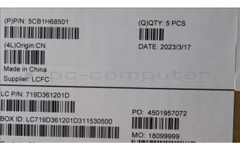 Lenovo 5CB1H68501 COVER Upper Case ASM_HUN L82RD SG WH