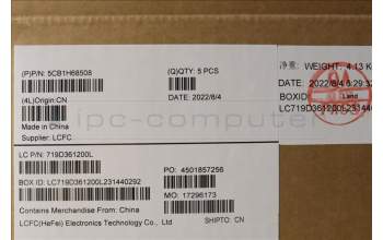 Lenovo 5CB1H68508 C-Cover with keyboard,Portuguese,Storm Grey,White Backlight