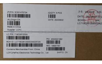 Lenovo 5CB1H70724 COVER Upper Case ASM_GRE L82R4 NFPCG