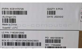 Lenovo 5CB1H70729 COVER Upper Case ASM_BEL L82R4 NFPCG