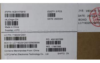 Lenovo 5CB1H70819 COVER Upper Case ASM_LA SPA L82SV CG