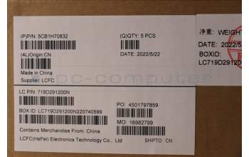 Lenovo 5CB1H70832 COVER Upper Case ASM_ARA L82SV SG