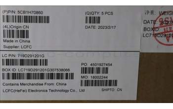 Lenovo 5CB1H70860 COVER Upper Case ASM_TUR L82SV SG