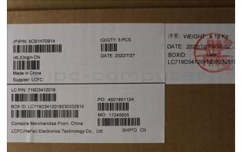 Lenovo 5CB1H70914 COVER Upper Case ASM_ITA L82RG SG W/RGB