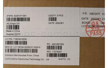 Lenovo 5CB1H71051 COVER Upper Case ASM_GER L82RG SG W/WH