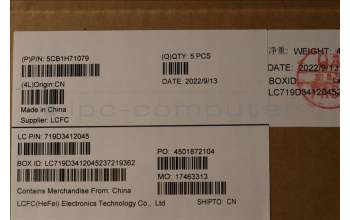 Lenovo 5CB1H71079 COVER Upper Case ASM_EURO ENGL82RGSTW/BU