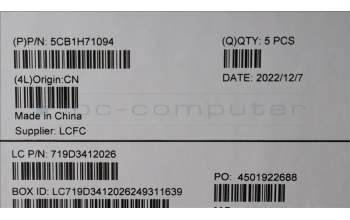 Lenovo 5CB1H71094 COVER Upper Case ASM_POR L82RG ST W/BU