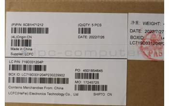 Lenovo 5CB1H71212 COVER Upper Case ASM_ENG L82RY SG W/RGB