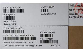 Lenovo 5CB1H71294 COVER Upper Case ASM_JPN L82RY SG W/WH