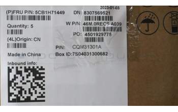 Lenovo 5CB1H71449 COVER Upper Case ASM_BUL W 82R9 SG BL