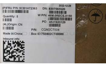 Lenovo 5CB1H72363 COVER Upper Case ASM_FRA W 82R9 SB BL